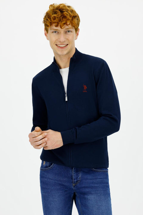 Us Polo Assn Navy Blue Knitwear Cardigan Basic