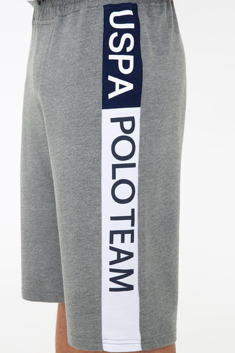 Us Polo Assn Men's Gray Knitted Shorts 50232521-VR081