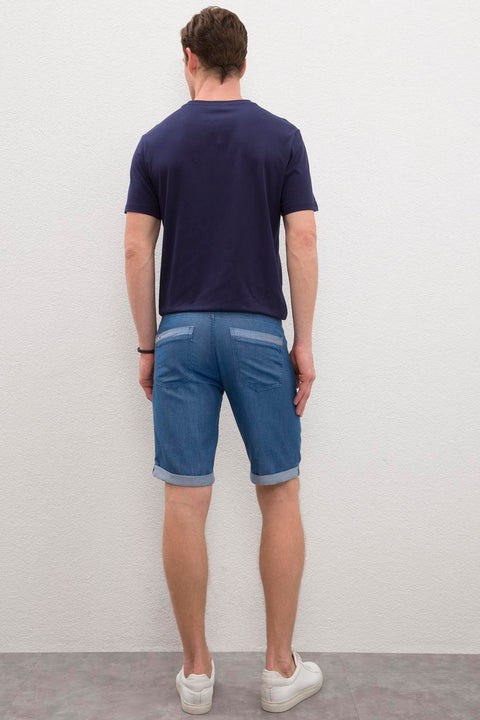 Us Polo Assn Men's Blue Denim Bermuda 50219099-DN0022
