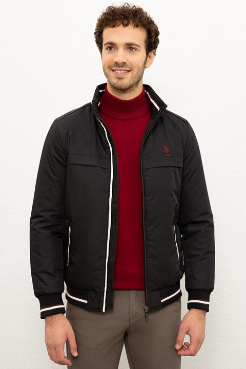 Us Polo  Assn Men  Black Jacket Synthetic