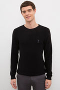 Us Polo Assn Men's Black Knitwear Sweater 50223879-VR046