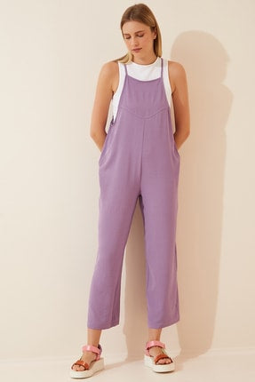 Happiness Ist. Women's Lilac Pocket Gardener Jumpsuit DD00910