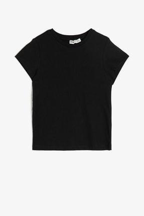 Koton Kids Men's Black Crew Neck T-Shirt