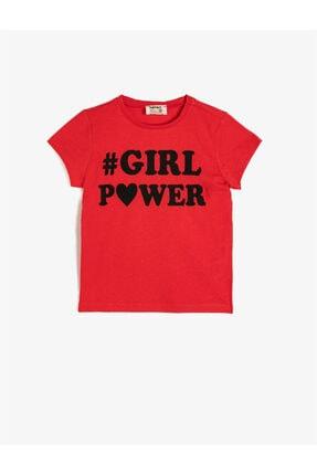 Koton Kids Girl's Red Printed T-shirt