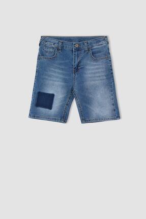 DeFacto Boy Regular Fit Patch Detailed Jean Bermuda Shorts