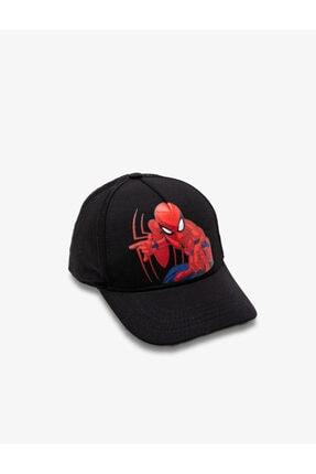 Cotton Men's Black Cotton Spiderman Hat