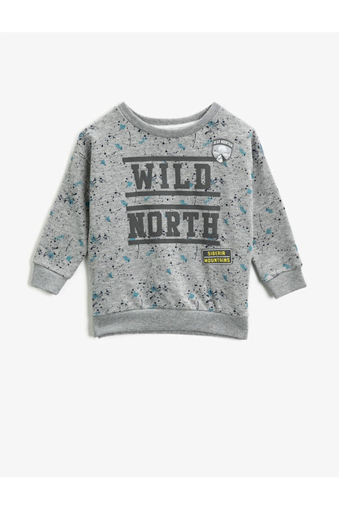 Koton Boys Gray Printed Sweatshirt