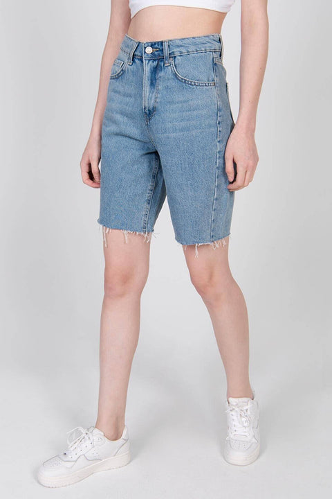 Addax Women's Blue Denim Shorts