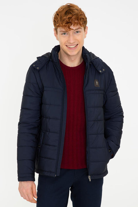 Us Polo  Assn Men  Navy Blue Jacket Synthetic