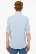 Us Polo Assn Men's Blue Shirt Long Sleeve 50237202-VR003