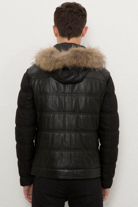 Us Polo  Assn Men  Black Leather Jacket