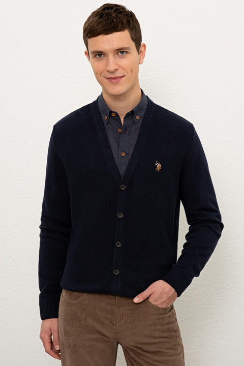 Us Polo Assn Navy Blue Knitwear Cardigan Basic