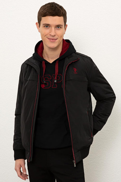Us Polo  Assn Men  Black Jacket Synthetic
