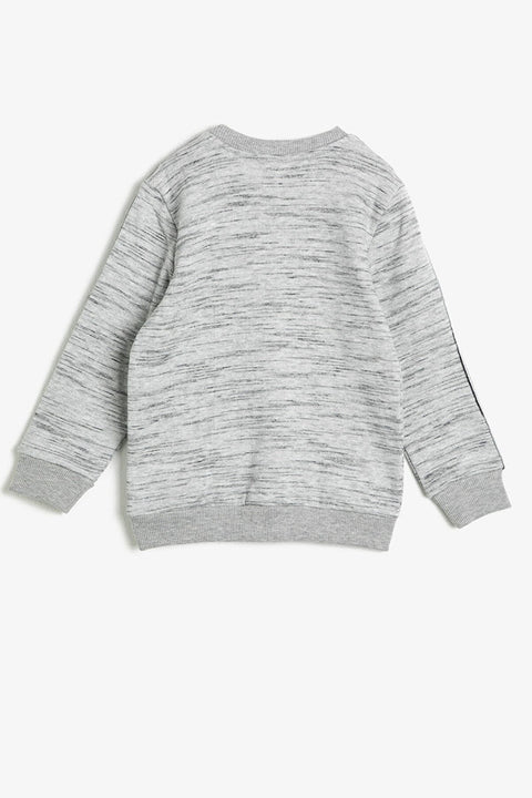 Koton Boys Gray Boys Printed Sweater