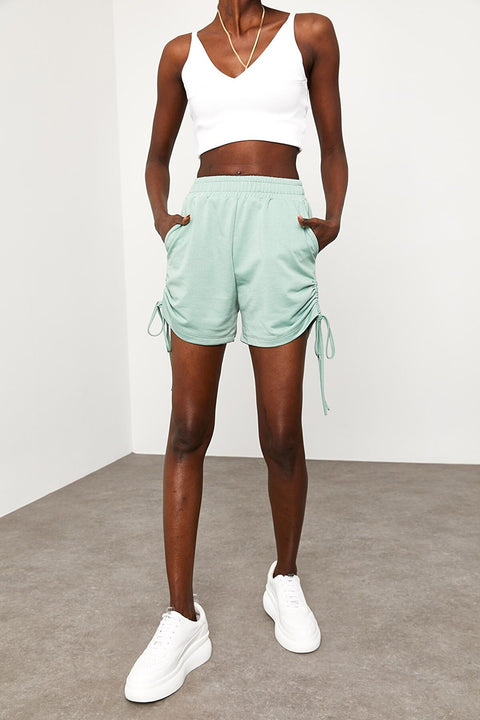 Xena Women's Blue Pleated Shorts