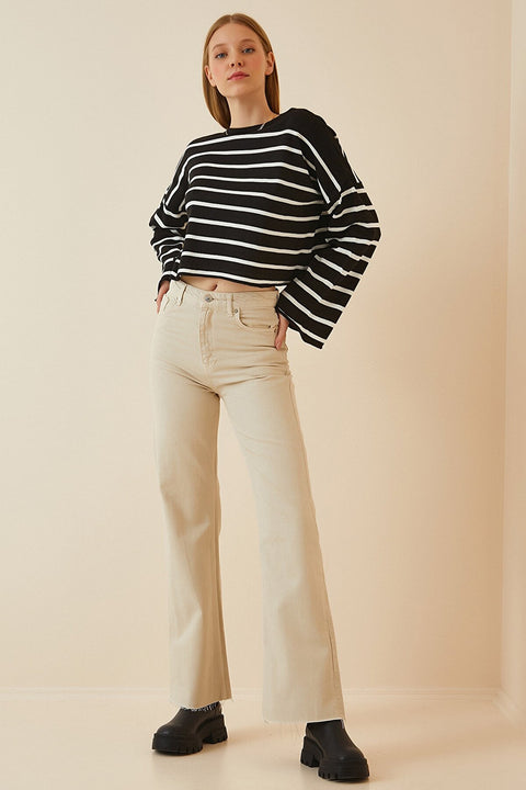 Happiness Ist. Women's Cream High Waist Mom Jeans