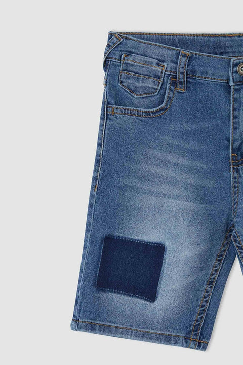 DeFacto Boy Regular Fit Patch Detailed Jean Bermuda Shorts