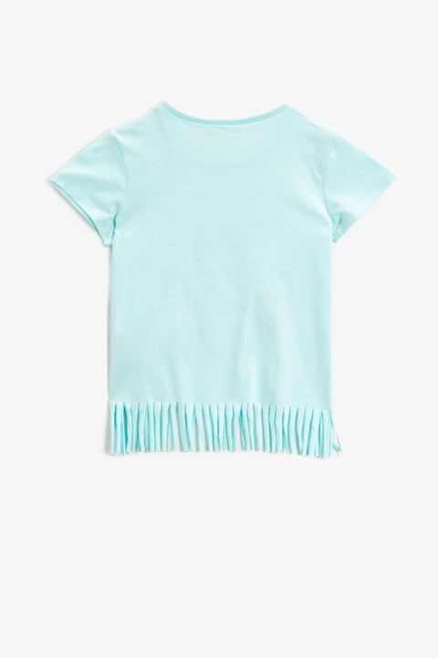 Koton Kids Girl's Water Green T-Shirt