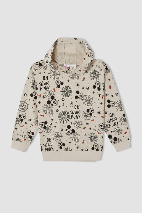 DeFacto Boys Mickey & Minnie Licensed Regular Fit Licensed Hooded Sweatshirt