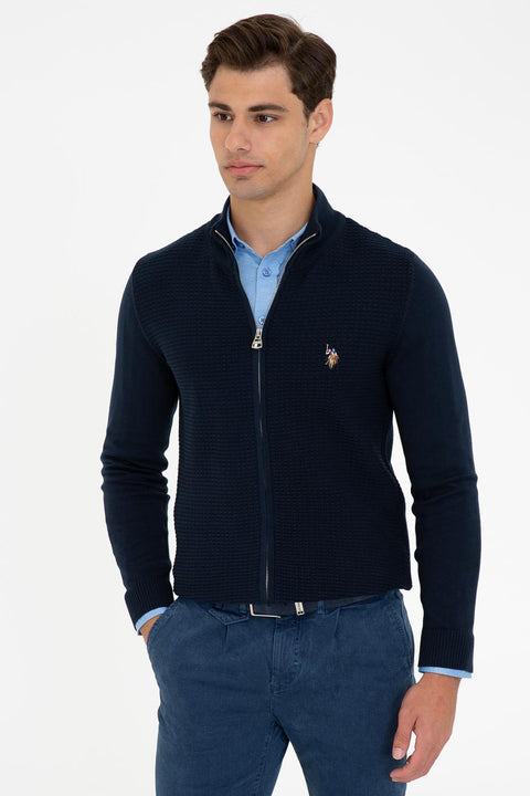 Us Polo Assn Navy Blue Knitwear Cardigan Basic