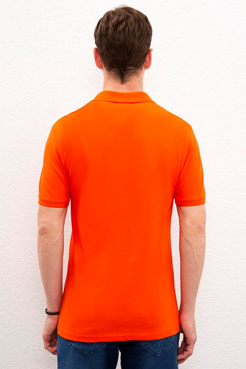 Us Polo Assn Men's Orange T-Shirt Basic 50217612-VR039