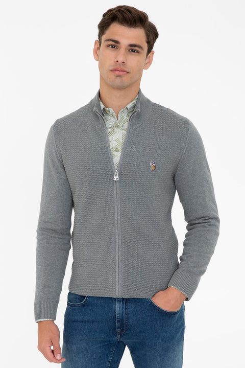 Us Polo Assn Gray Knitwear Cardigan Basic