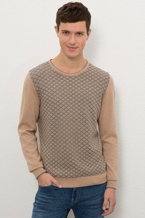 Us Polo Assn Men's Camel Knitwear Sweater 50223882-VR122
