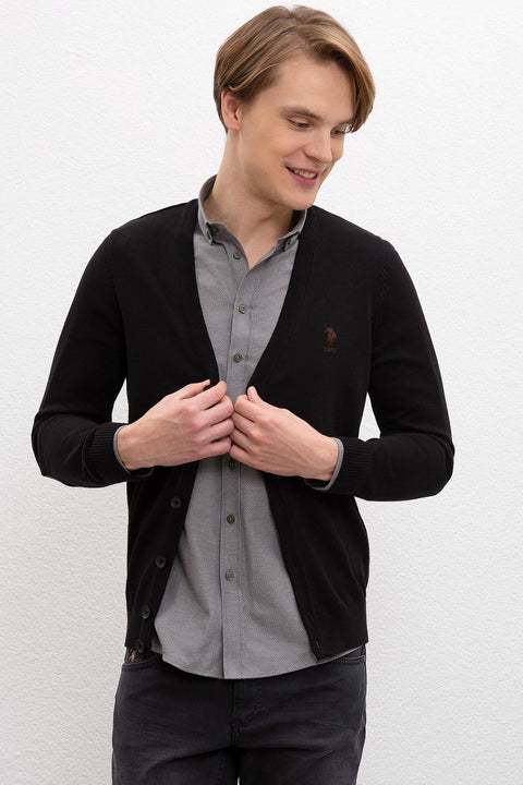 Us Polo Assn Black Knitwear Cardigan Basic