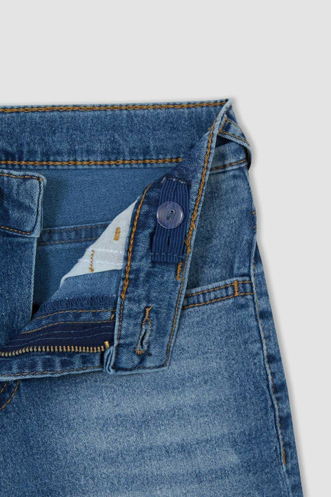 DeFacto Boy Regular Fit Patch Detailed Jean Bermuda Shorts