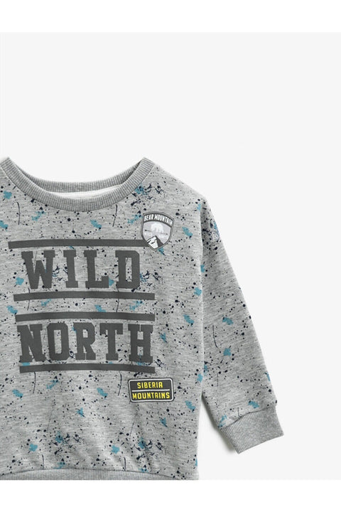 Koton Boys Gray Printed Sweatshirt