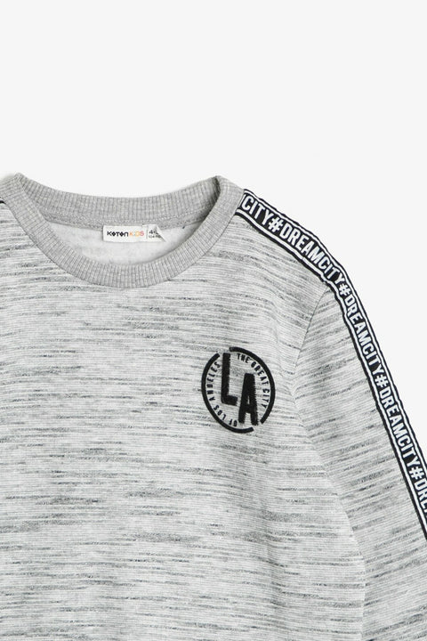Koton Boys Gray Boys Printed Sweater