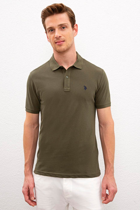 Us Polo Assn Men's Dark Khaki T-Shirt Basic 50217612-VR111