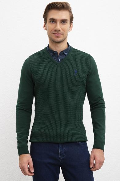 Us Polo Assn Men's Green Knitwear Sweater 50210287-VR079