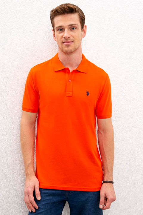 Us Polo Assn Men's Orange T-Shirt Basic 50217612-VR039