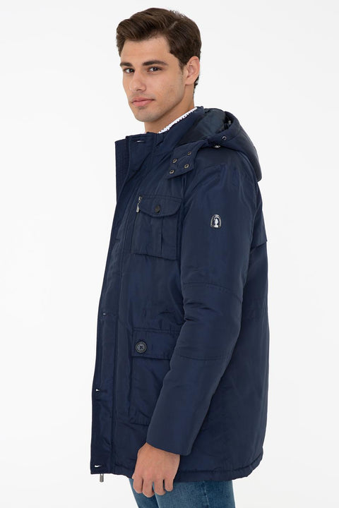 Us Polo  Assn Men  Navy Blue Jacket Synthetic