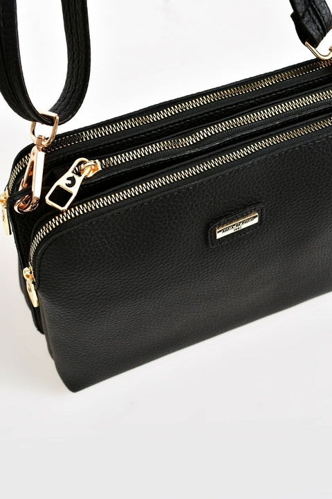 Aqua Di Polo Women's Black Shoulder Bag
