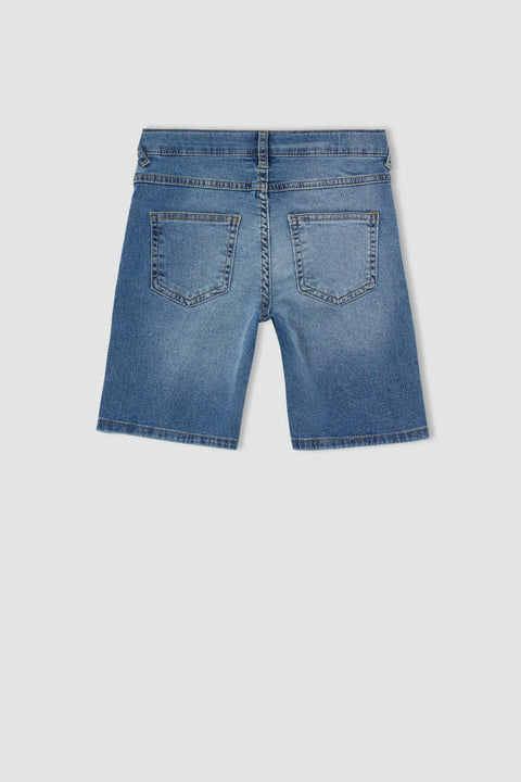 DeFacto Boy Regular Fit Patch Detailed Jean Bermuda Shorts