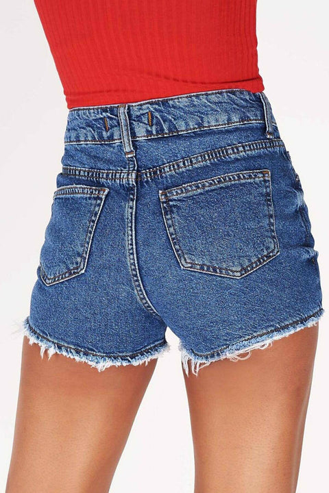 Addax Women's Blue Denim Shorts