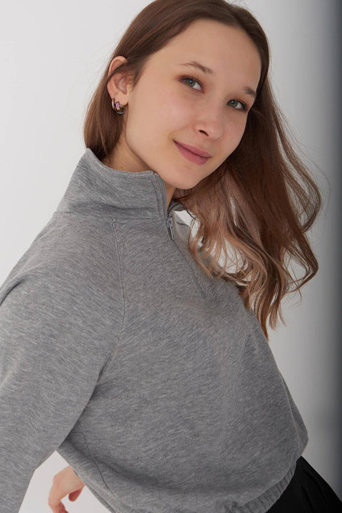 Addax Zipper Collar Sweat S0560