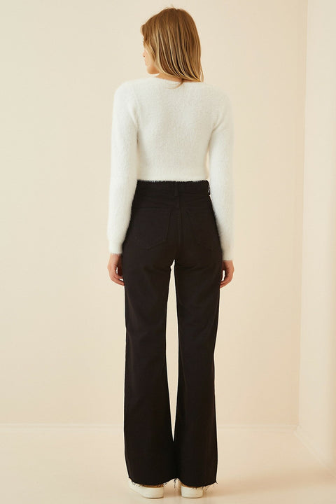 Happiness Ist. Women's Black High Waist Mom Jeans