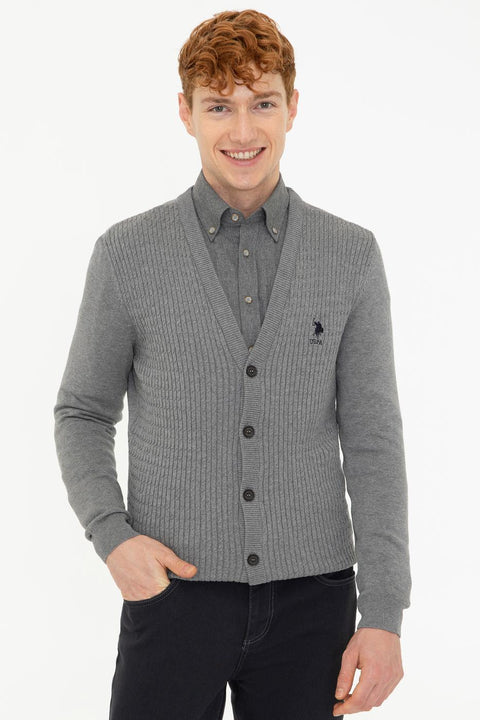 Us Polo Assn Gray Knitwear Cardigan Basic