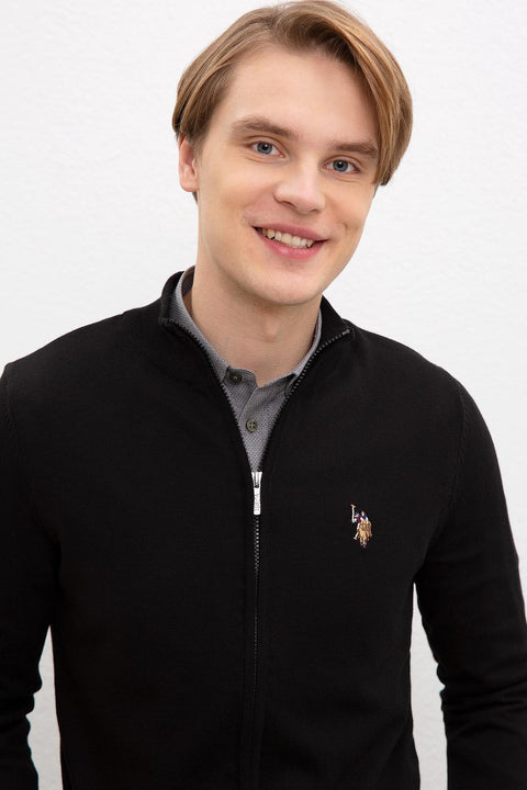 Us Polo Assn Black Knitwear Cardigan Basic