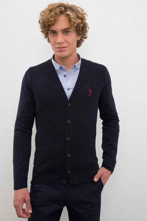 Us Polo Assn Navy Blue Knitwear Cardigan Basic