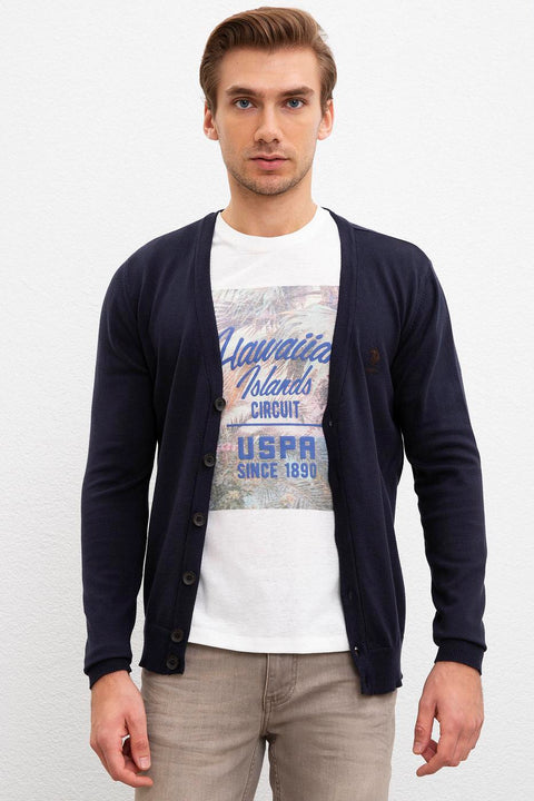 Us Polo Assn Navy Blue Cardigan