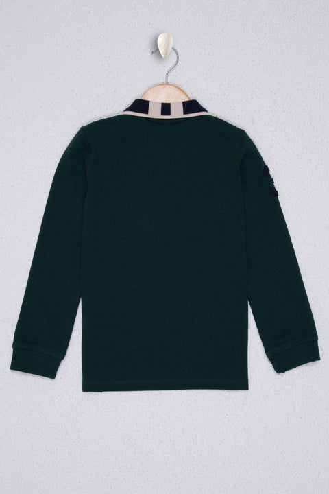 Us Polo Assn Boys Green Sweatshirt Basic