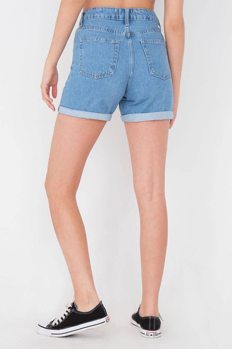 Addax Women's Blue Denim Shorts