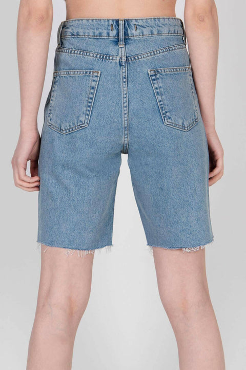 Addax Women's Blue Denim Shorts