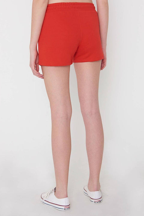Addax Women's Red Pocket Detailed Shorts