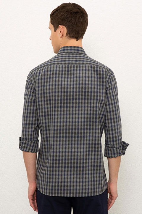 Us Polo Assn Men's Navy Blue Shirt Long Sleeve 50226586-VR033