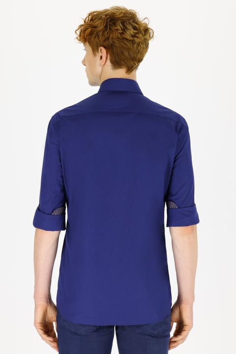 Us Polo Assn Men's Navy Blue Shirt Long Sleeve 50238383-VR033